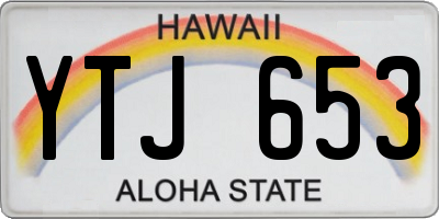 HI license plate YTJ653