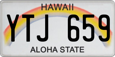 HI license plate YTJ659