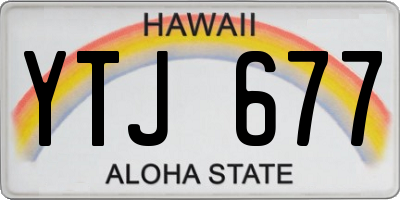 HI license plate YTJ677
