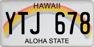 HI license plate YTJ678