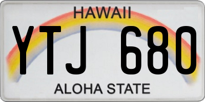 HI license plate YTJ680