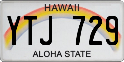 HI license plate YTJ729