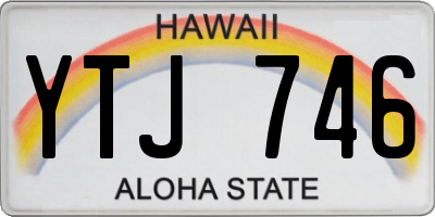 HI license plate YTJ746