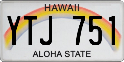 HI license plate YTJ751