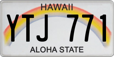 HI license plate YTJ771