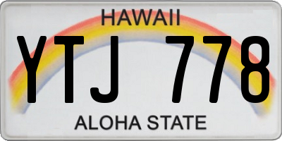 HI license plate YTJ778