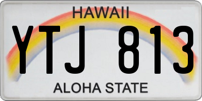 HI license plate YTJ813