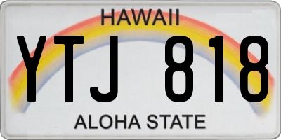 HI license plate YTJ818