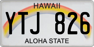 HI license plate YTJ826
