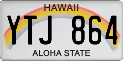 HI license plate YTJ864