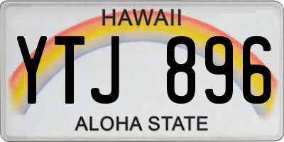 HI license plate YTJ896