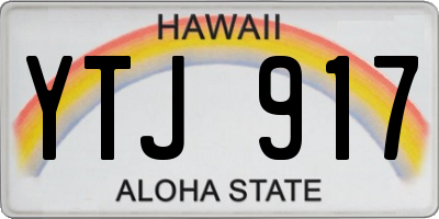 HI license plate YTJ917