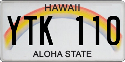 HI license plate YTK110