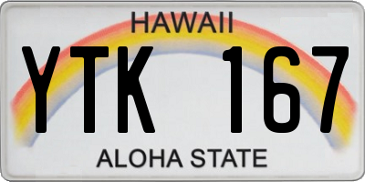 HI license plate YTK167