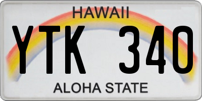 HI license plate YTK340