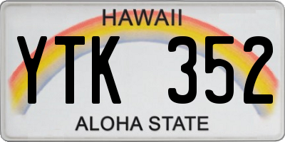 HI license plate YTK352