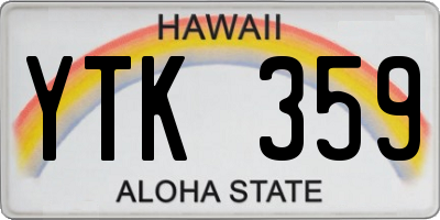 HI license plate YTK359