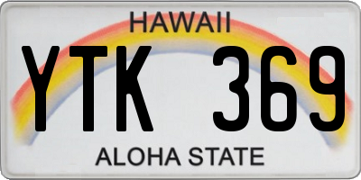 HI license plate YTK369