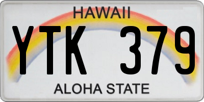 HI license plate YTK379