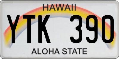 HI license plate YTK390