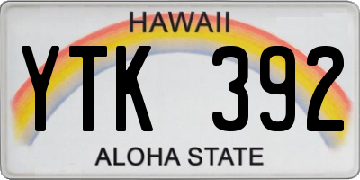 HI license plate YTK392