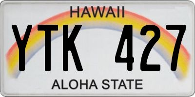 HI license plate YTK427
