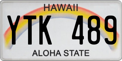 HI license plate YTK489