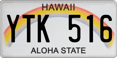HI license plate YTK516