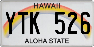 HI license plate YTK526