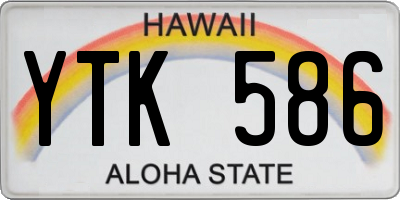 HI license plate YTK586