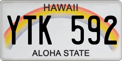 HI license plate YTK592