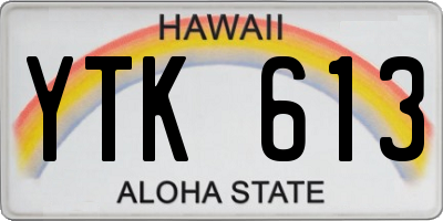HI license plate YTK613