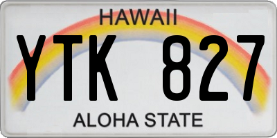 HI license plate YTK827