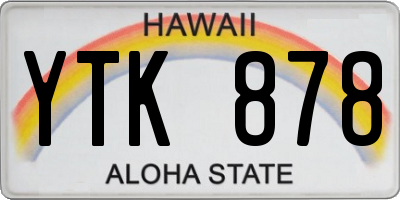 HI license plate YTK878