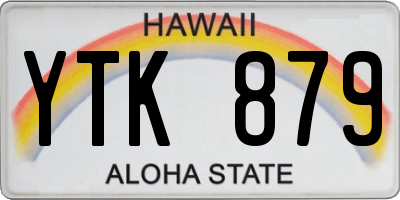 HI license plate YTK879