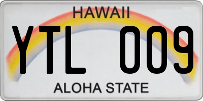 HI license plate YTL009