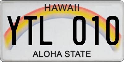 HI license plate YTL010