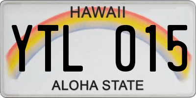 HI license plate YTL015