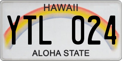 HI license plate YTL024