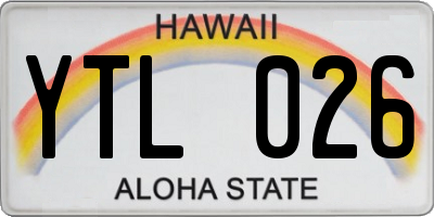 HI license plate YTL026