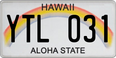 HI license plate YTL031