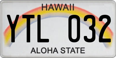 HI license plate YTL032