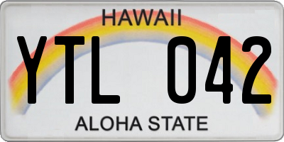 HI license plate YTL042