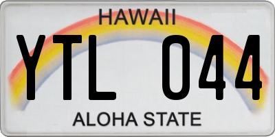 HI license plate YTL044