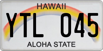 HI license plate YTL045