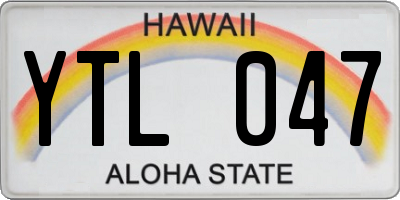 HI license plate YTL047