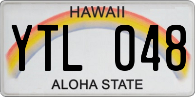 HI license plate YTL048