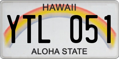 HI license plate YTL051