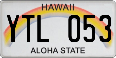 HI license plate YTL053