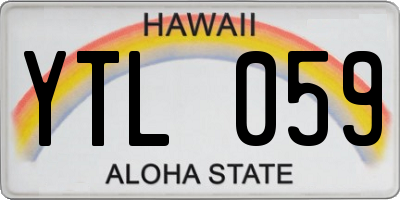 HI license plate YTL059